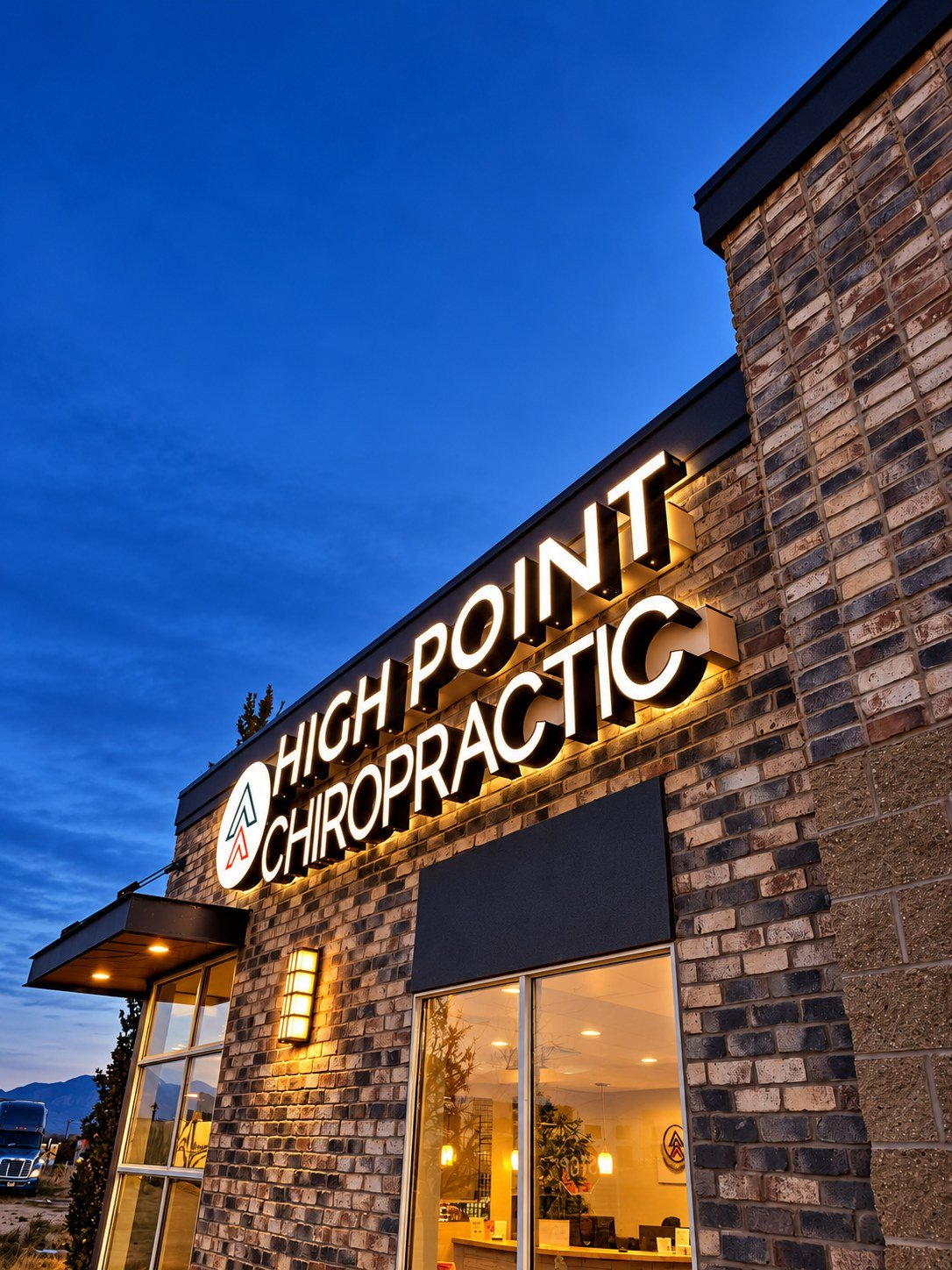 Illuminated channel letters installed on a Utah storefront