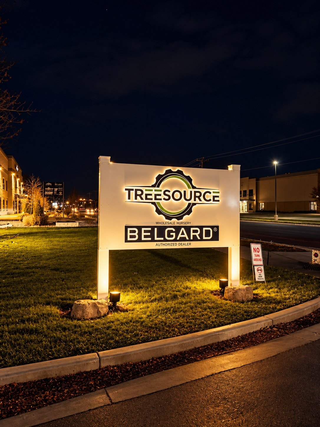 TreeSource monument roadside signage